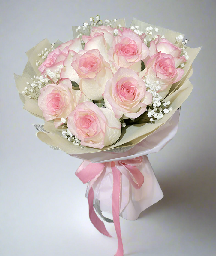 Double-Color-Pink-Rose-Bouquet