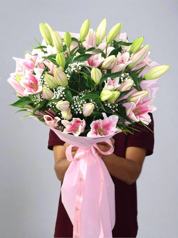 Classic Pink Lily Bouquet