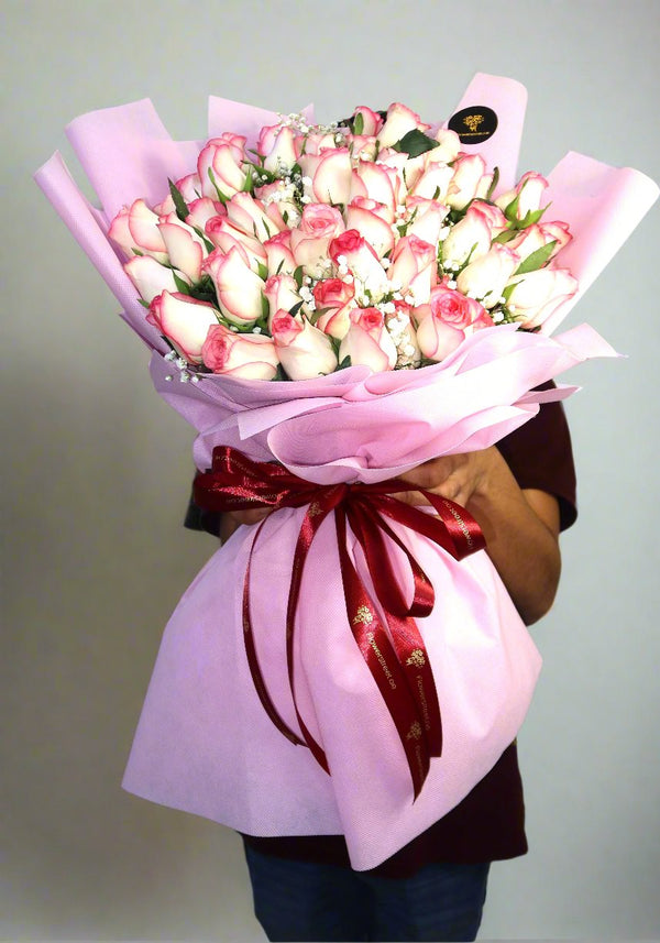 51 Double pink Rose Bouquet