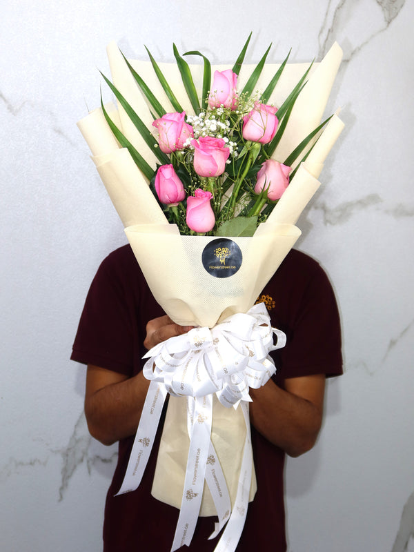 Simple Pink Rose Bouquet