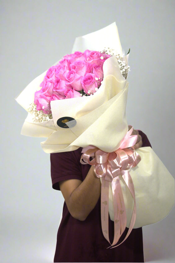 24 Revival Pink Rose Bouquet