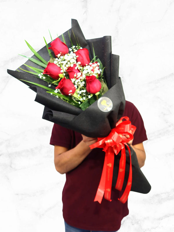 Simple Red Rose Bouquet