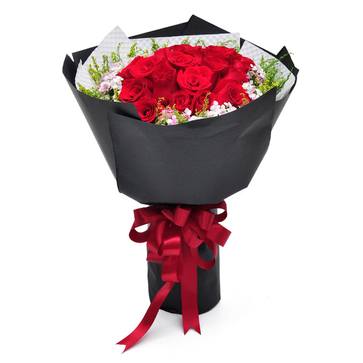 Round Red Rose Bouquet