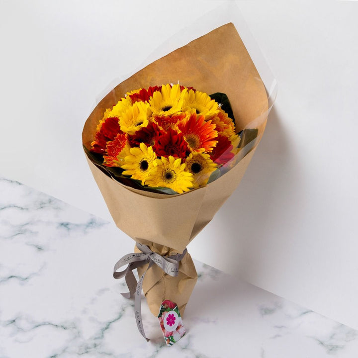 Yellow And Orange Gerbera Bouquet