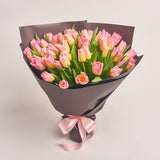 51 Yellow-Pink Tulip Bouquet